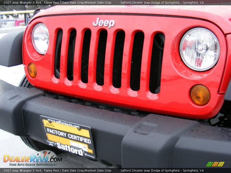2007 Jeep Wrangler X 4x4 Flame Red / Dark Slate Gray/Medium Slate Gray Photo #25
