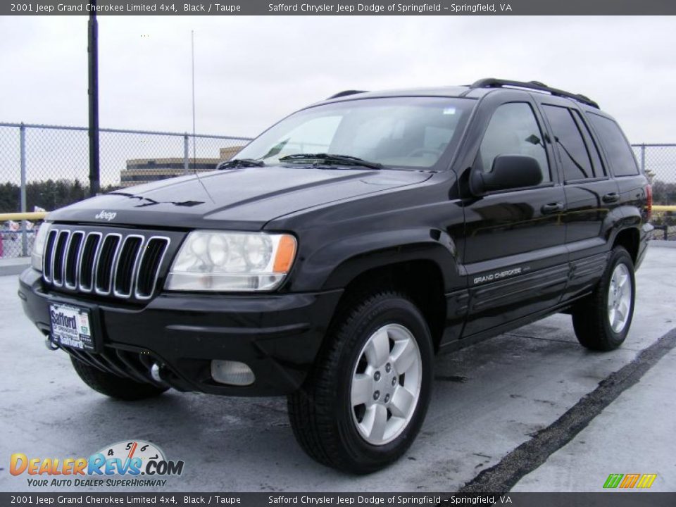 2001 Jeep Grand Cherokee Limited 4x4 Black / Taupe Photo #1