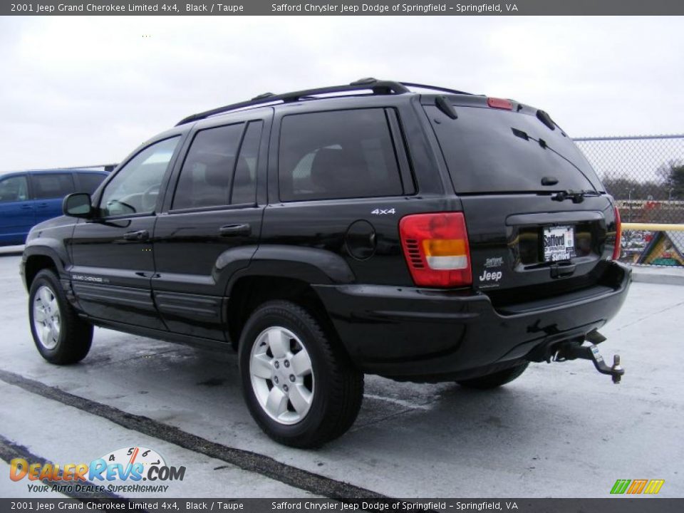 2001 Jeep Grand Cherokee Limited 4x4 Black / Taupe Photo #7