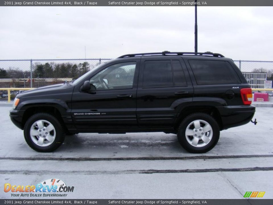 2001 Jeep Grand Cherokee Limited 4x4 Black / Taupe Photo #8