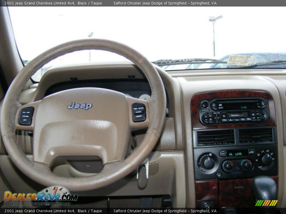 2001 Jeep Grand Cherokee Limited 4x4 Black / Taupe Photo #11