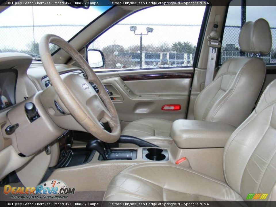 2001 Jeep Grand Cherokee Limited 4x4 Black / Taupe Photo #13
