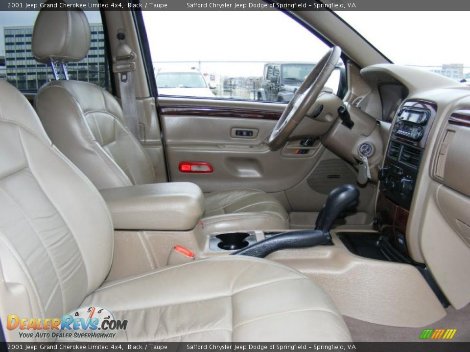 2001 Jeep Grand Cherokee Limited 4x4 Black / Taupe Photo #20
