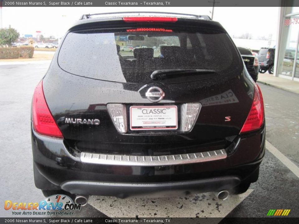 2006 Nissan Murano S Super Black / Cafe Latte Photo #6