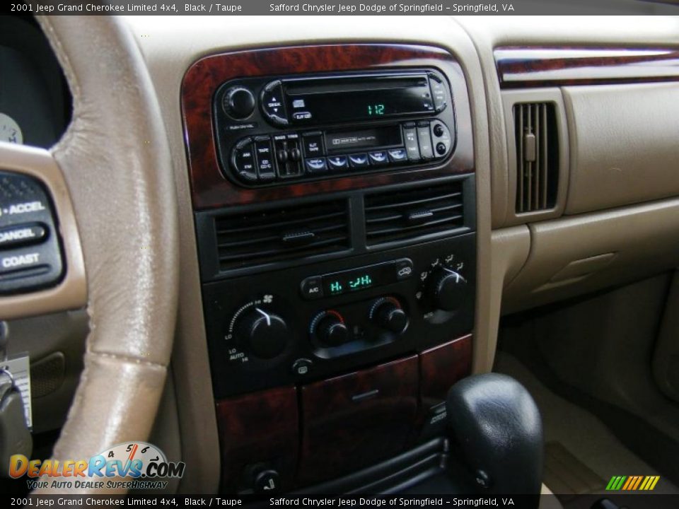 2001 Jeep Grand Cherokee Limited 4x4 Black / Taupe Photo #25