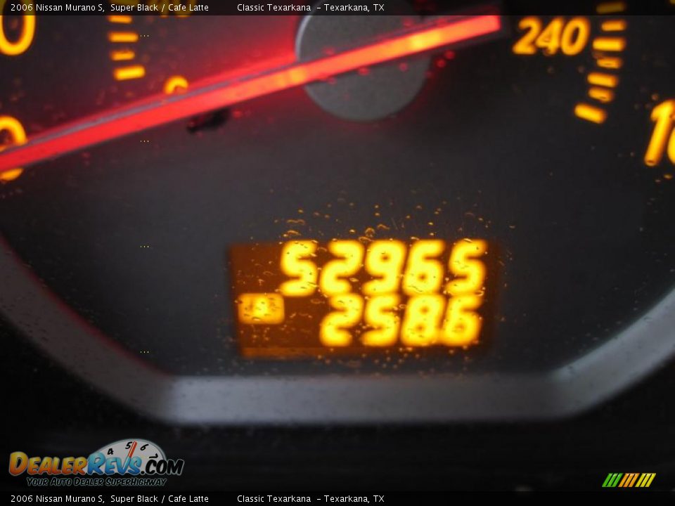 2006 Nissan Murano S Super Black / Cafe Latte Photo #13
