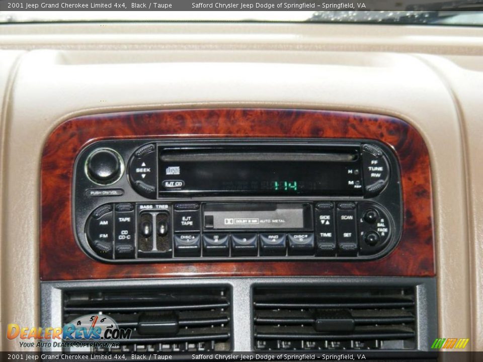 2001 Jeep Grand Cherokee Limited 4x4 Black / Taupe Photo #28