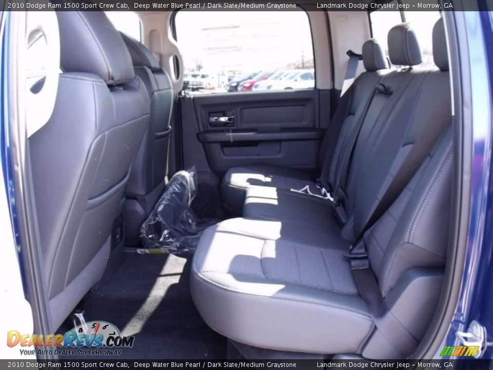 2010 Dodge Ram 1500 Sport Crew Cab Deep Water Blue Pearl / Dark Slate/Medium Graystone Photo #8