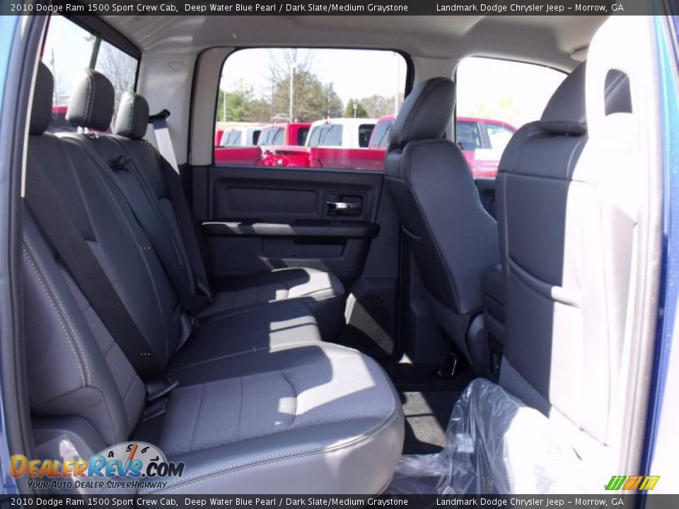 2010 Dodge Ram 1500 Sport Crew Cab Deep Water Blue Pearl / Dark Slate/Medium Graystone Photo #9