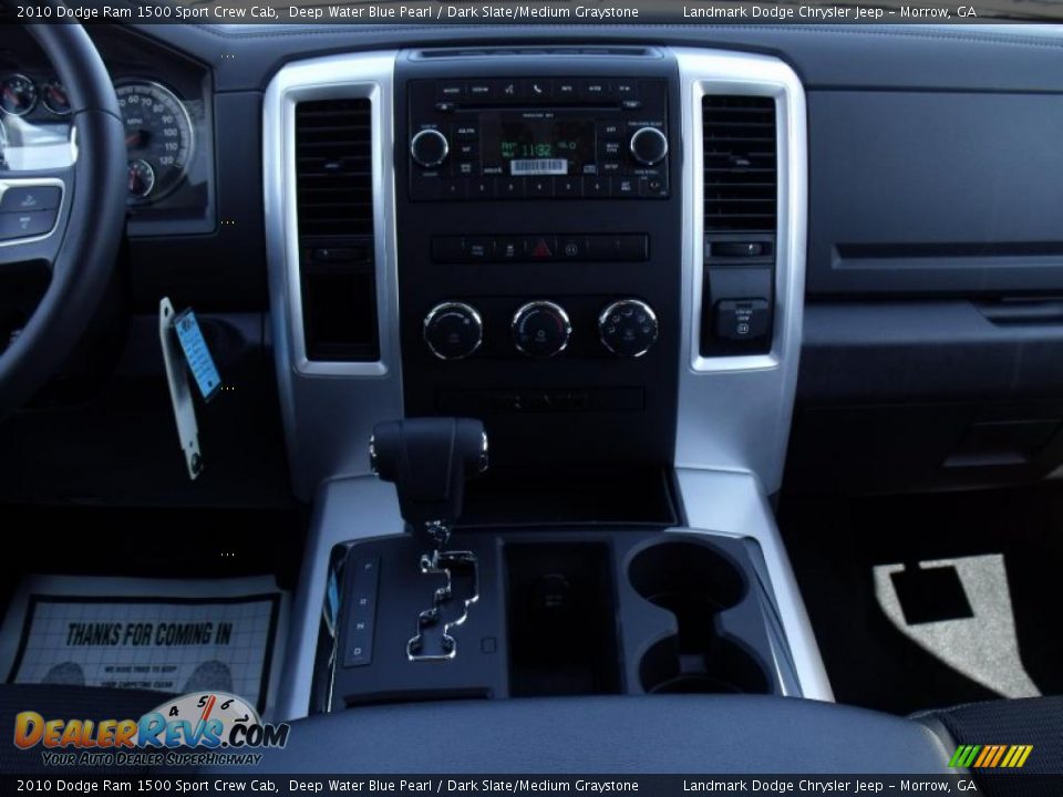 2010 Dodge Ram 1500 Sport Crew Cab Deep Water Blue Pearl / Dark Slate/Medium Graystone Photo #11