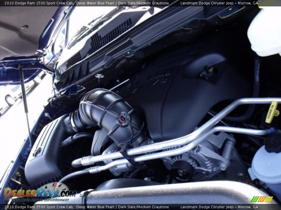 2010 Dodge Ram 1500 Sport Crew Cab Deep Water Blue Pearl / Dark Slate/Medium Graystone Photo #13