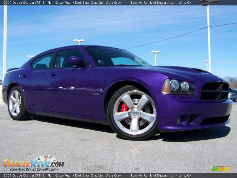 2007 Dodge Charger SRT-8 Plum Crazy Pearl / Dark Slate Gray/Light Slate Gray Photo #2