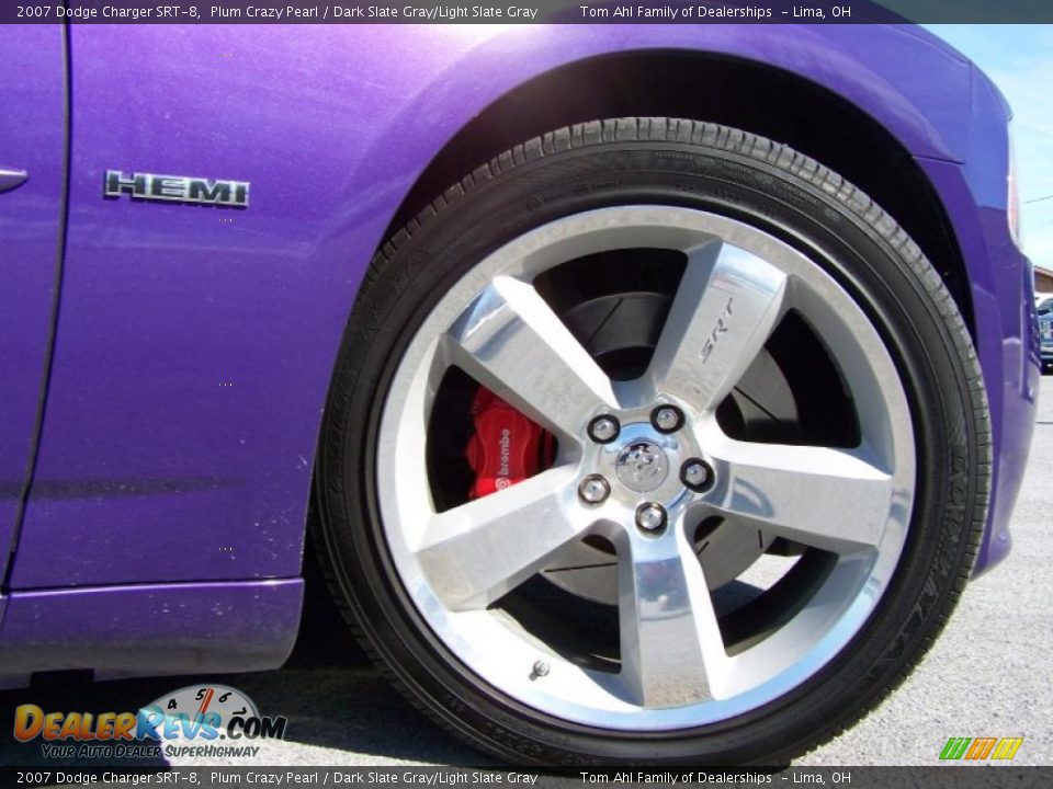 2007 Dodge Charger SRT-8 Plum Crazy Pearl / Dark Slate Gray/Light Slate Gray Photo #14