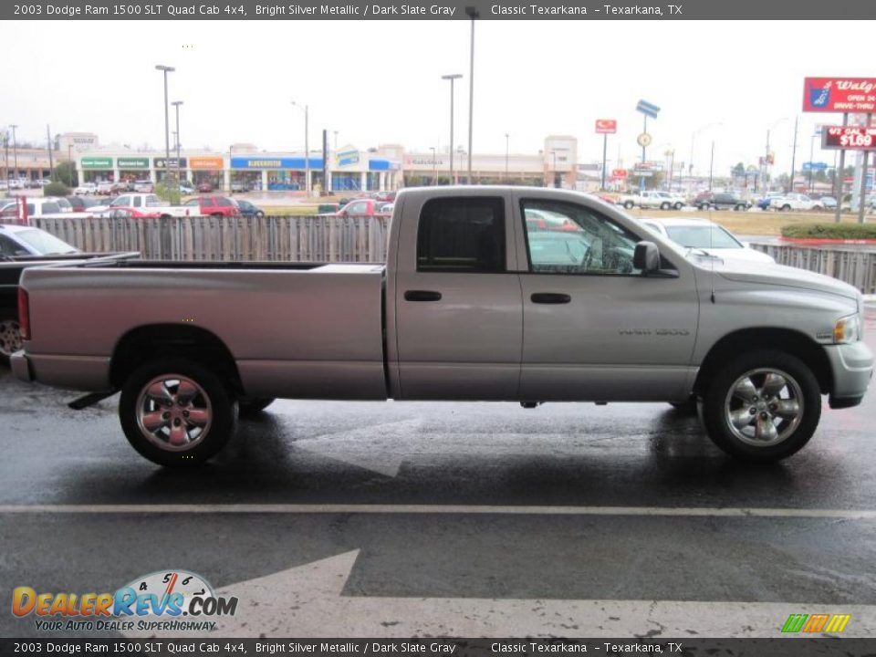 2003 Dodge Ram 1500 SLT Quad Cab 4x4 Bright Silver Metallic / Dark Slate Gray Photo #4