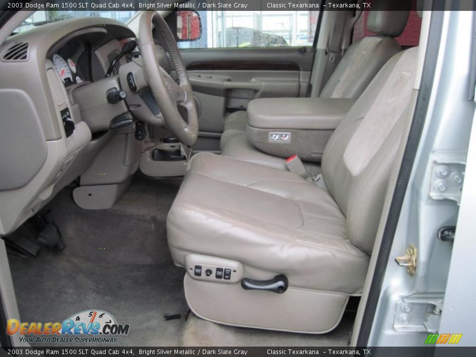2003 Dodge Ram 1500 SLT Quad Cab 4x4 Bright Silver Metallic / Dark Slate Gray Photo #9