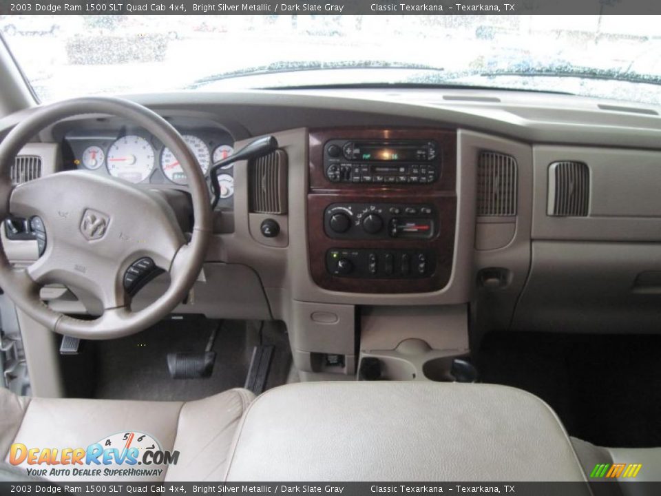 2003 Dodge Ram 1500 SLT Quad Cab 4x4 Bright Silver Metallic / Dark Slate Gray Photo #11