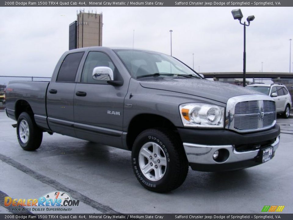 2008 Dodge Ram 1500 TRX4 Quad Cab 4x4 Mineral Gray Metallic / Medium Slate Gray Photo #3
