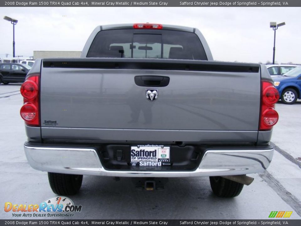2008 Dodge Ram 1500 TRX4 Quad Cab 4x4 Mineral Gray Metallic / Medium Slate Gray Photo #6
