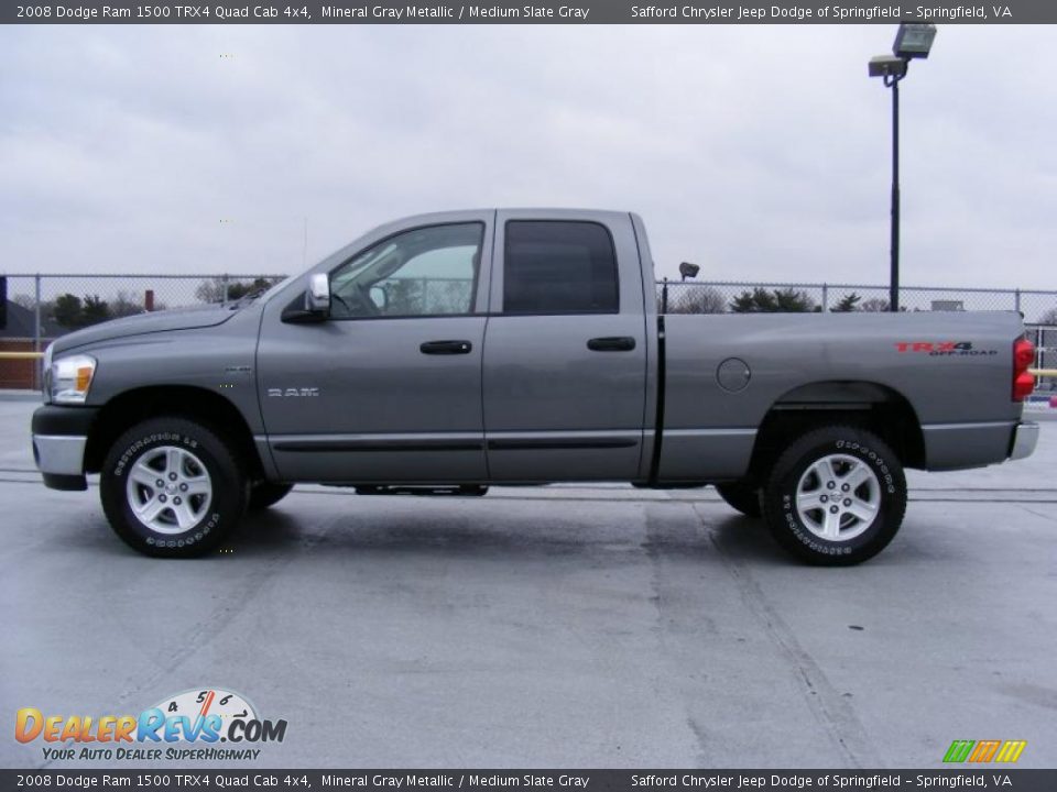 2008 Dodge Ram 1500 TRX4 Quad Cab 4x4 Mineral Gray Metallic / Medium Slate Gray Photo #8