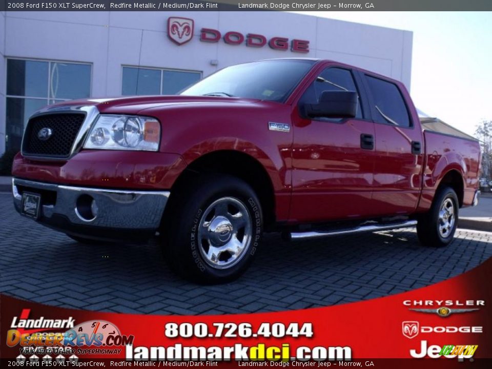 2008 Ford F150 XLT SuperCrew Redfire Metallic / Medium/Dark Flint Photo #1