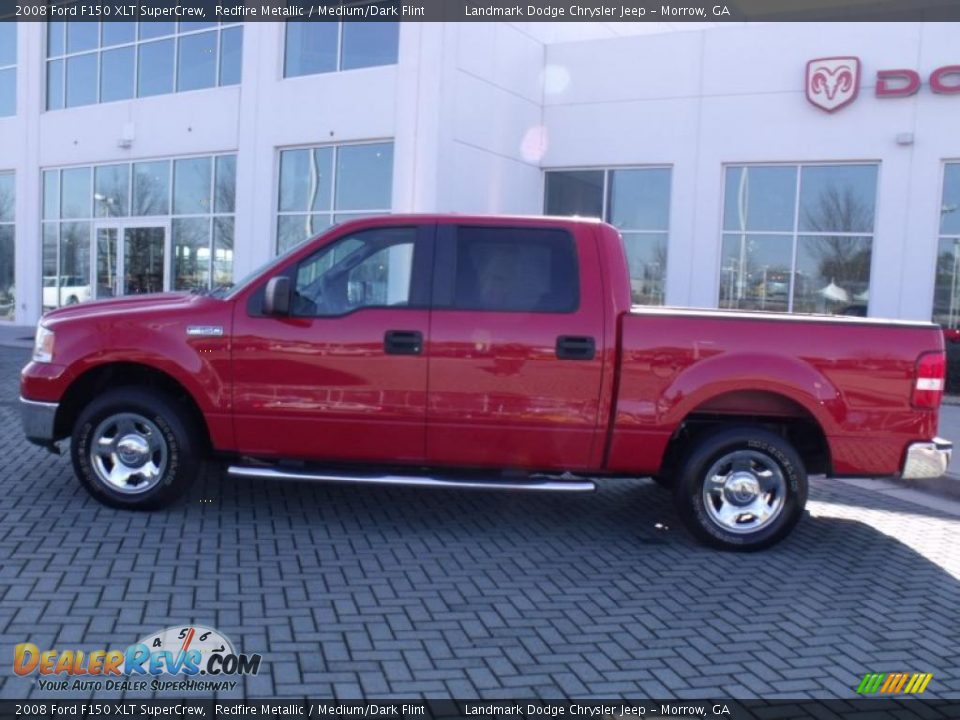 2008 Ford F150 XLT SuperCrew Redfire Metallic / Medium/Dark Flint Photo #2