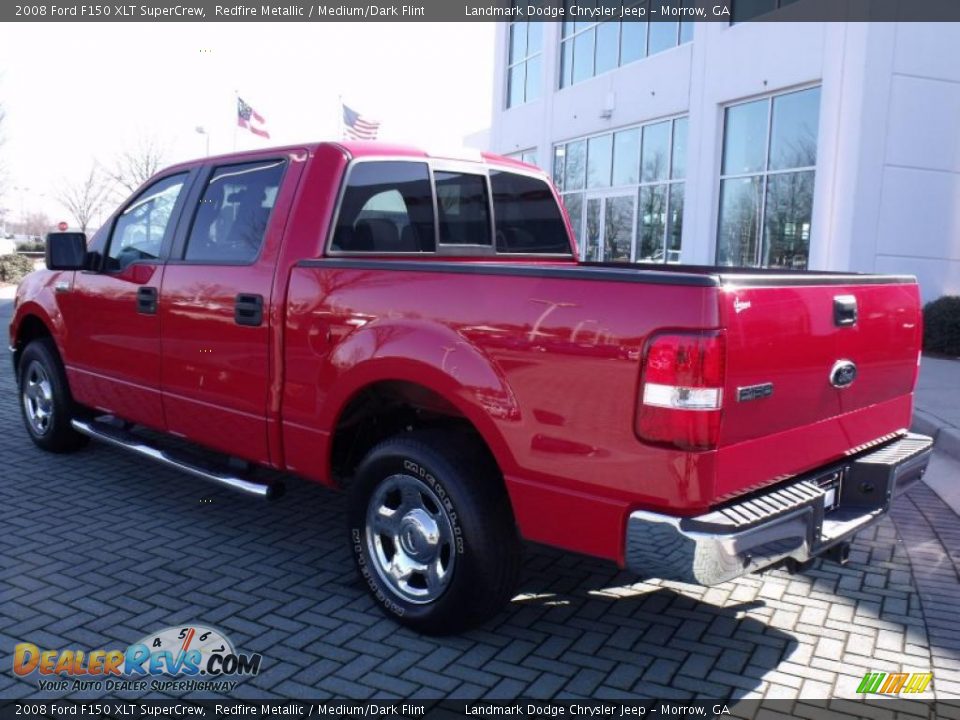 2008 Ford F150 XLT SuperCrew Redfire Metallic / Medium/Dark Flint Photo #3