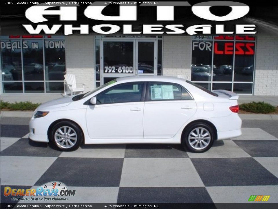 2009 Toyota Corolla S Super White / Dark Charcoal Photo #1