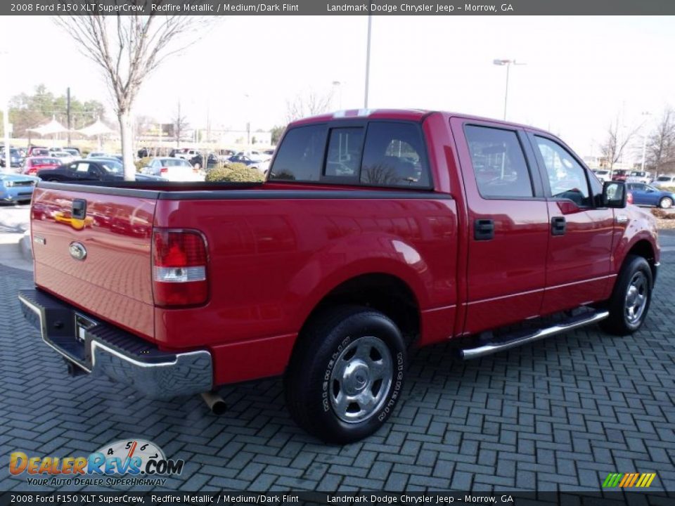 2008 Ford F150 XLT SuperCrew Redfire Metallic / Medium/Dark Flint Photo #5