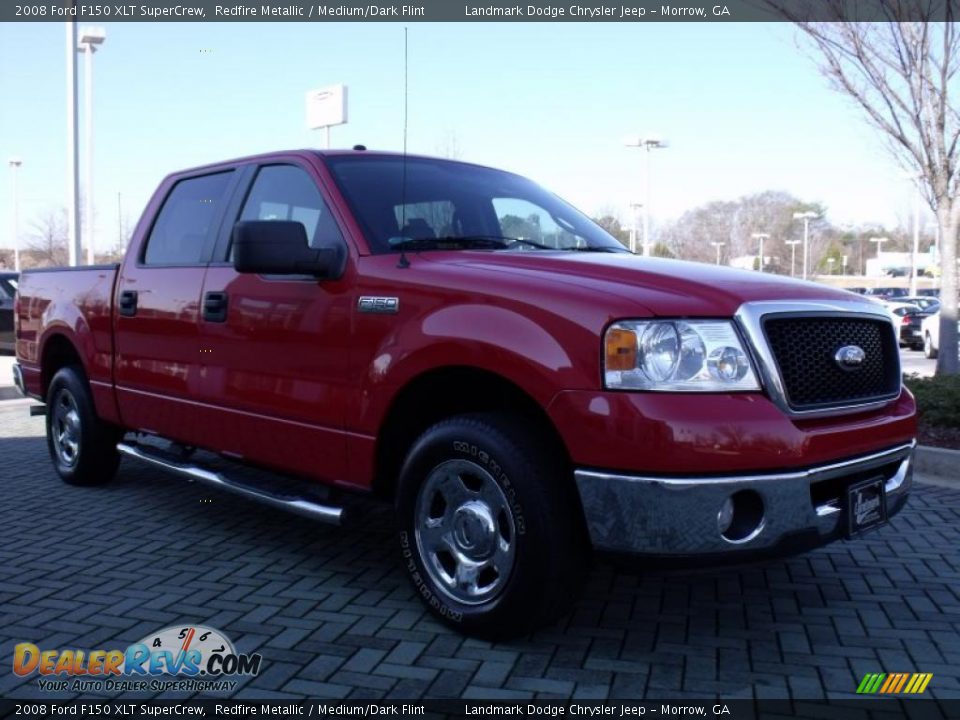 2008 Ford F150 XLT SuperCrew Redfire Metallic / Medium/Dark Flint Photo #7