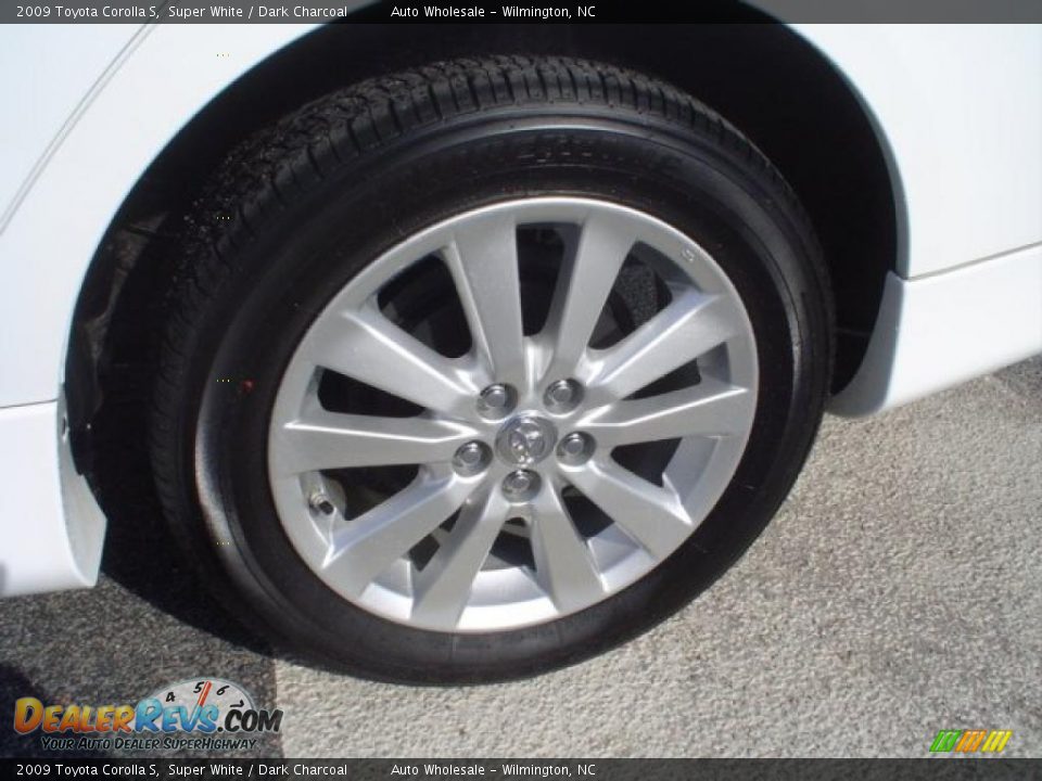 2009 Toyota Corolla S Super White / Dark Charcoal Photo #4