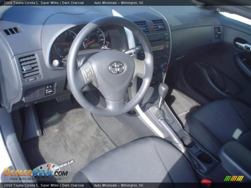 2009 Toyota Corolla S Super White / Dark Charcoal Photo #9