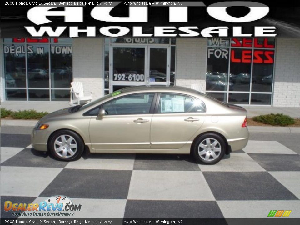 2008 Honda Civic LX Sedan Borrego Beige Metallic / Ivory Photo #1
