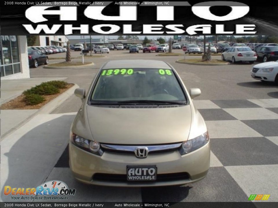 2008 Honda Civic LX Sedan Borrego Beige Metallic / Ivory Photo #2