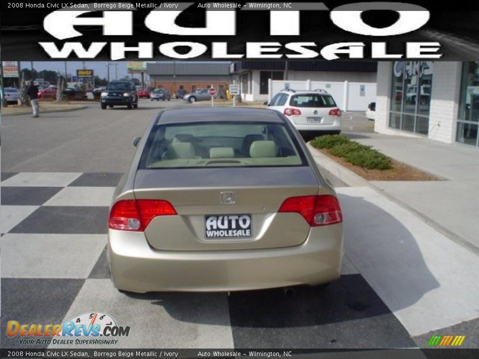 2008 Honda Civic LX Sedan Borrego Beige Metallic / Ivory Photo #3