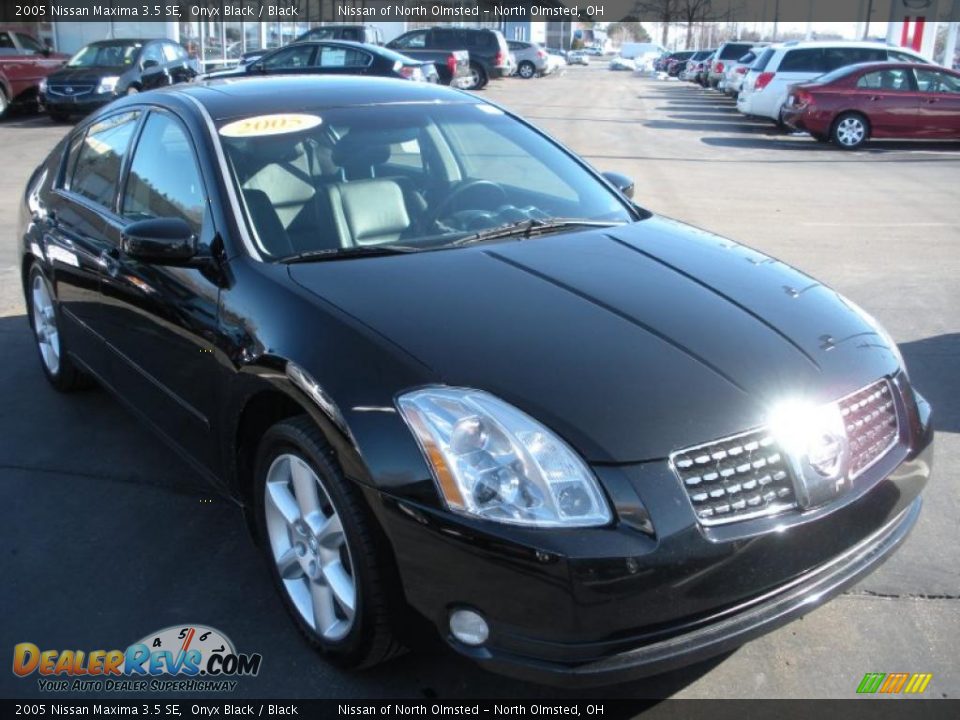 2005 Nissan Maxima 3.5 SE Onyx Black / Black Photo #3