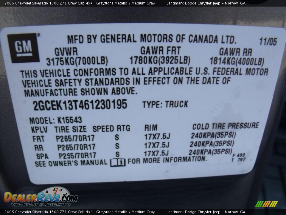 2006 Chevrolet Silverado 1500 Z71 Crew Cab 4x4 Graystone Metallic / Medium Gray Photo #31