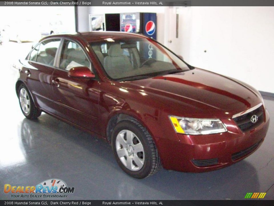 2008 Hyundai Sonata GLS Dark Cherry Red / Beige Photo #1