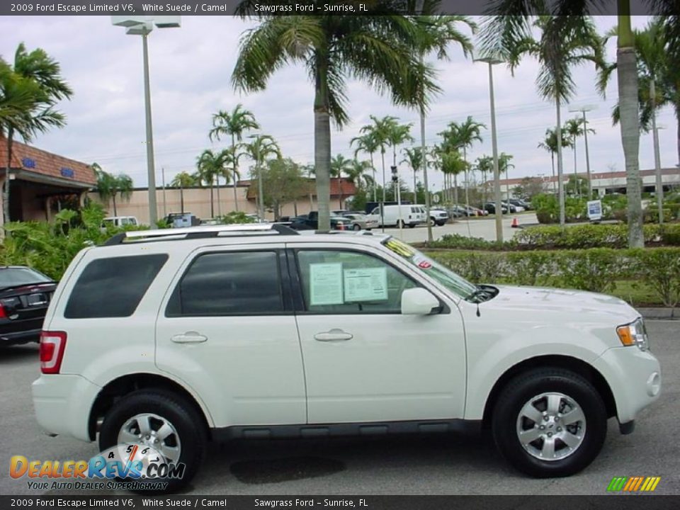 2009 Ford Escape Limited V6 White Suede / Camel Photo #2