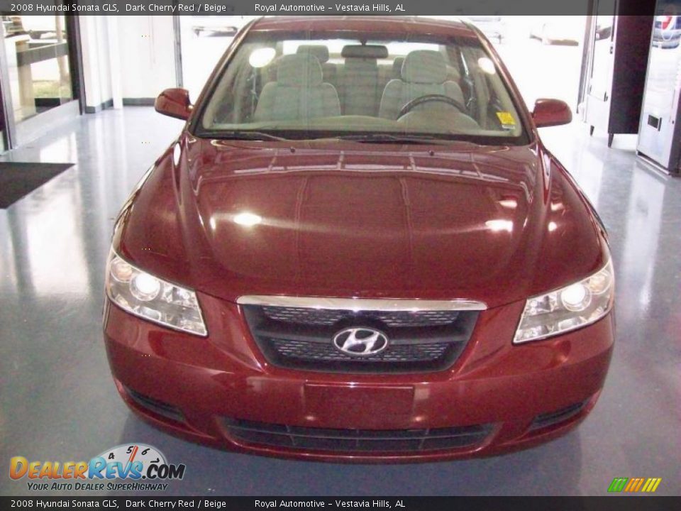 2008 Hyundai Sonata GLS Dark Cherry Red / Beige Photo #2