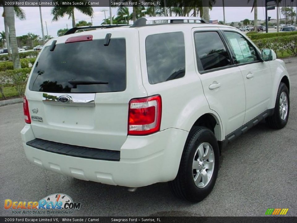 2009 Ford Escape Limited V6 White Suede / Camel Photo #3