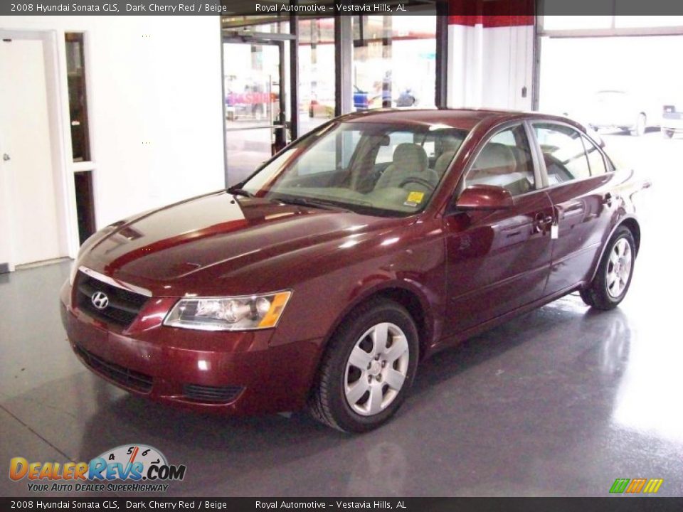 2008 Hyundai Sonata GLS Dark Cherry Red / Beige Photo #3