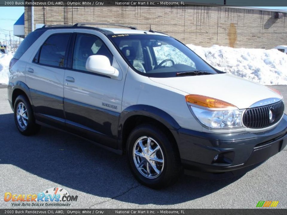 2003 Buick Rendezvous CXL AWD Olympic White / Gray Photo #4