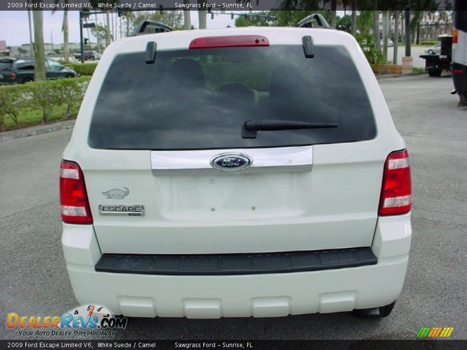 2009 Ford Escape Limited V6 White Suede / Camel Photo #4