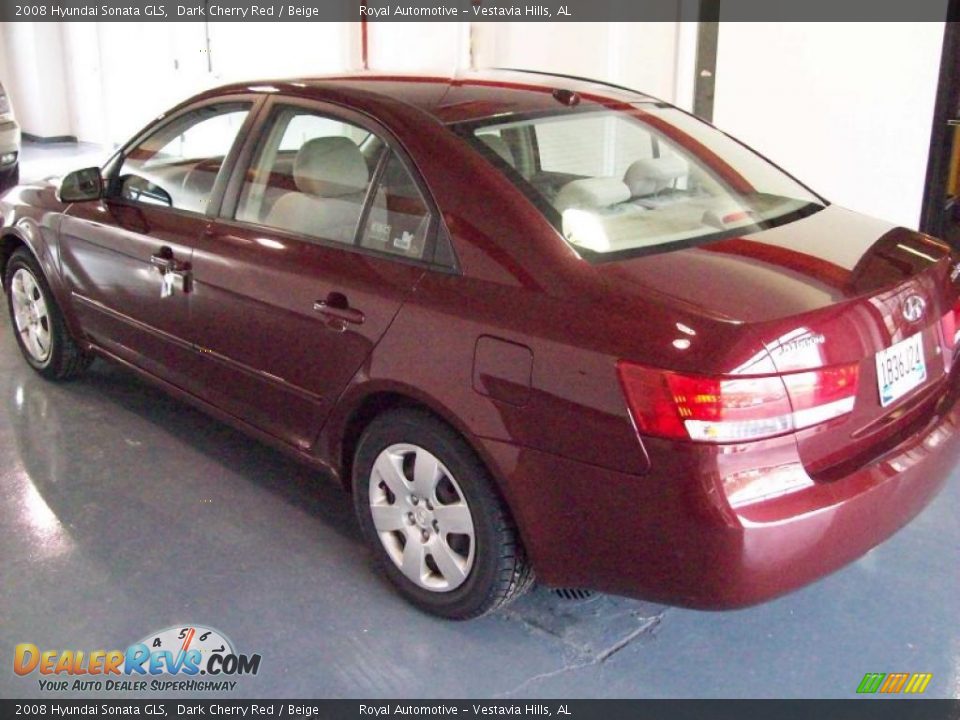 2008 Hyundai Sonata GLS Dark Cherry Red / Beige Photo #4