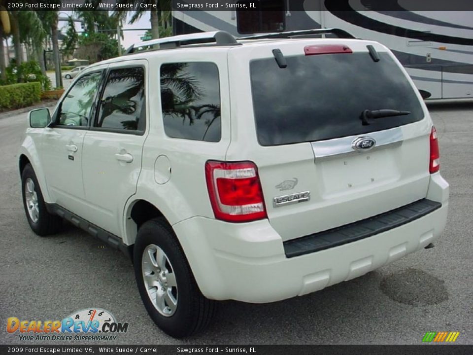 2009 Ford Escape Limited V6 White Suede / Camel Photo #6