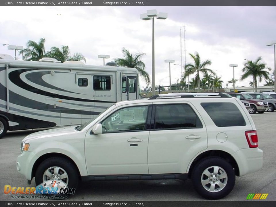 2009 Ford Escape Limited V6 White Suede / Camel Photo #7