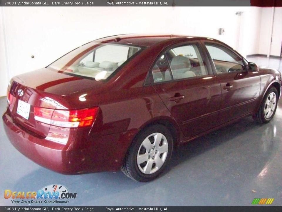 2008 Hyundai Sonata GLS Dark Cherry Red / Beige Photo #6