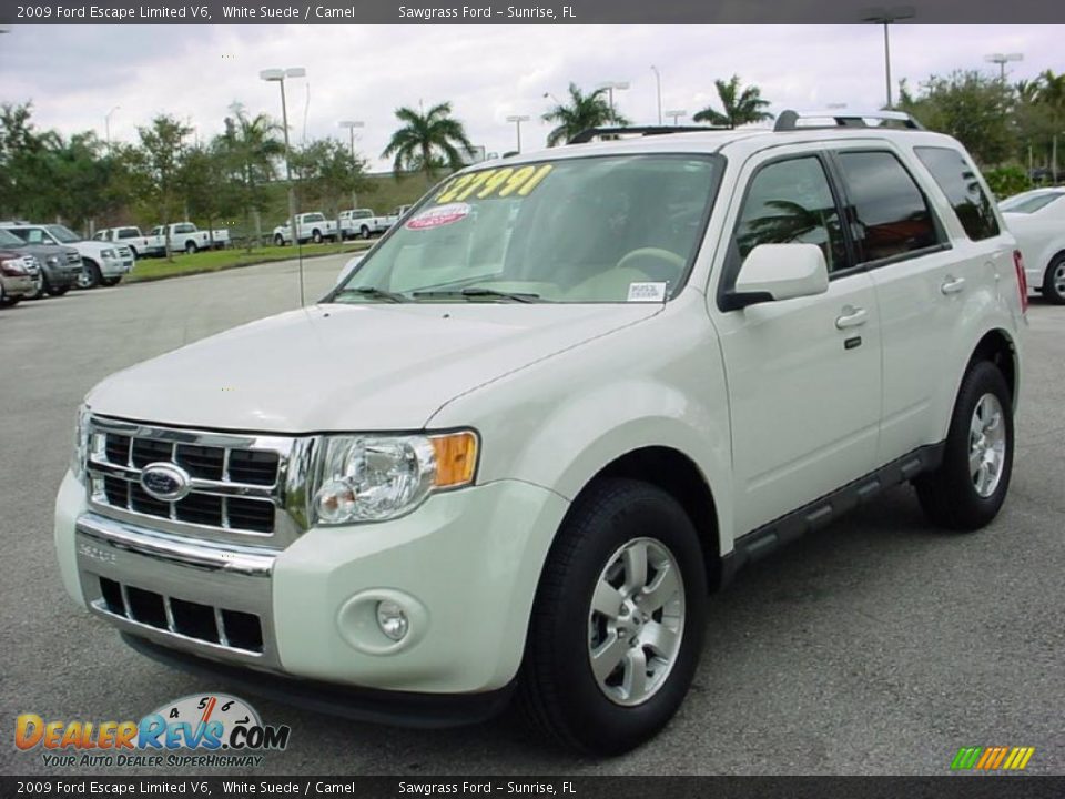 2009 Ford Escape Limited V6 White Suede / Camel Photo #8