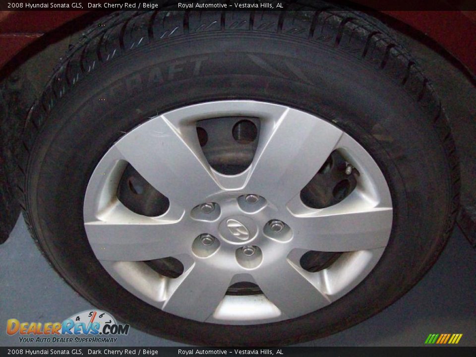 2008 Hyundai Sonata GLS Dark Cherry Red / Beige Photo #7