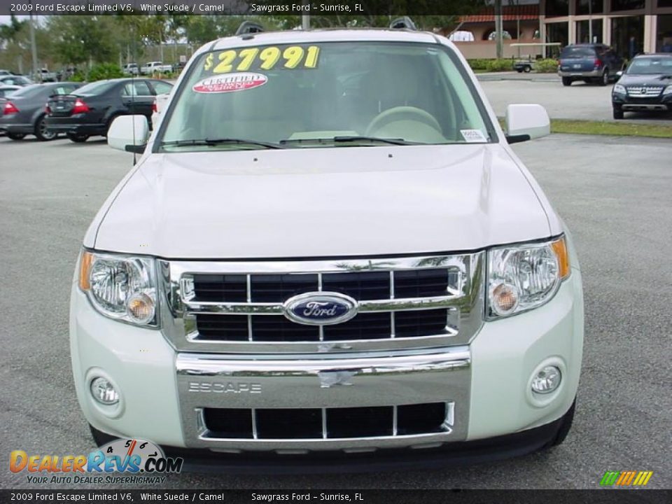 2009 Ford Escape Limited V6 White Suede / Camel Photo #9